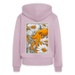 Vintage Oktopus im Blumenmeer - Frauen Premium Kaputzenjacke - Altrosa