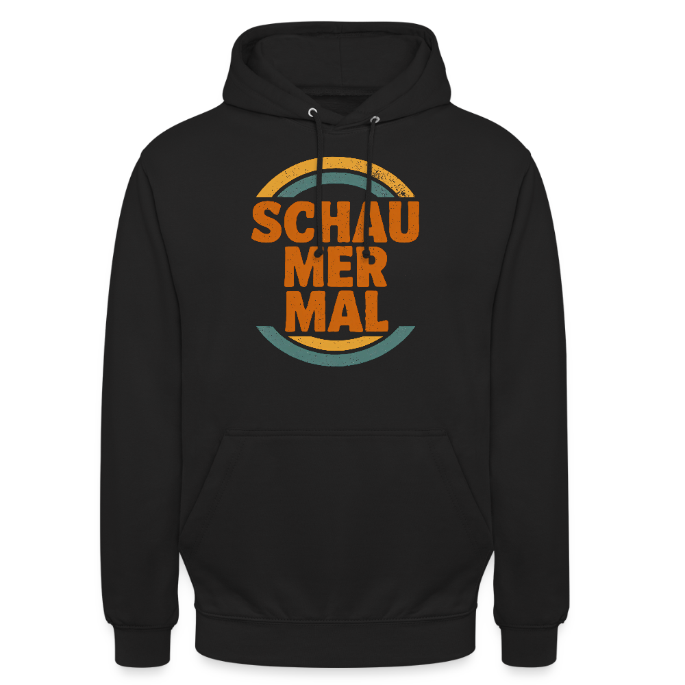 „Schau Mer Mal“ – Retro Look aus Hessen - Unisex Hoodie - Schwarz