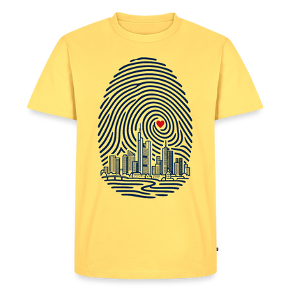 Frankfurt im Herzen – Männer Premium T-Shirt - Pastellgelb