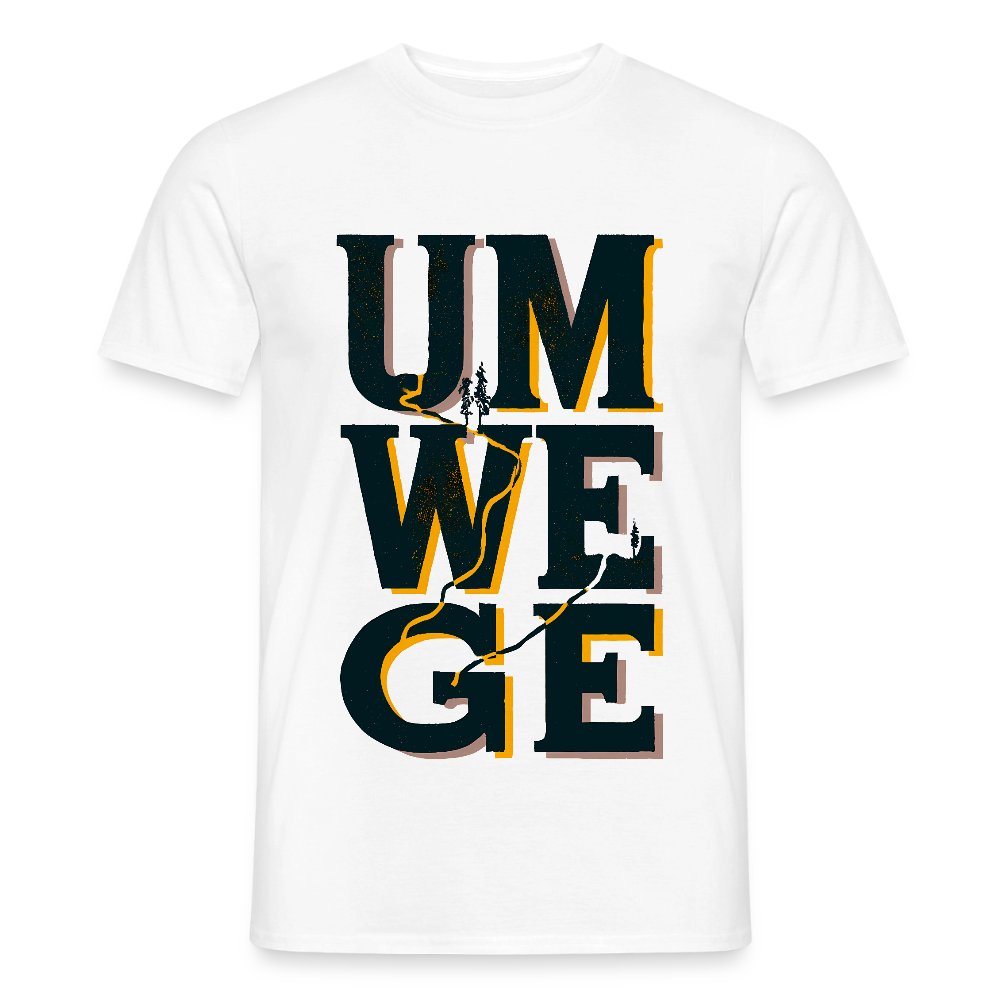 Umwege – Männer T-Shirt - Weiß