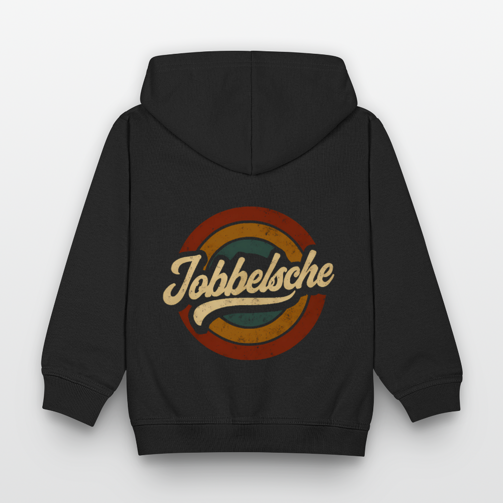 Jobbelsche Retro - Hessisch Mundart - Kinder Premium Kapuzenjacke - Schwarz
