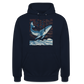 Kosmischer Wal – Retro Ocean Art - Unisex Hoodie - Navy