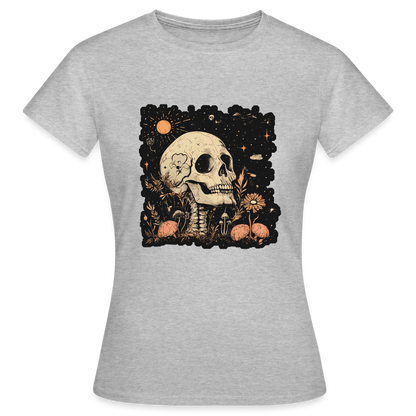 Boho Hippie Skelett im 60er, 70er Jahre Look - Frauen T-Shirt - by Artful Alchemist