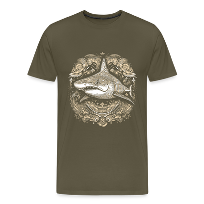 Cooler Hai mit Boho/Tribal Mustern - Männer Premium T-Shirts - by Artful Alchemist