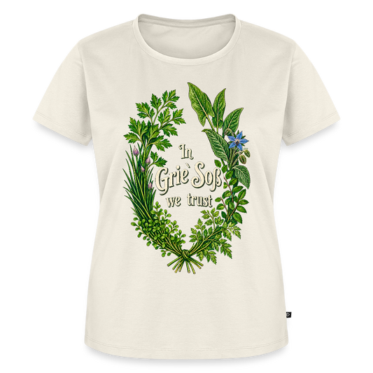 In Grie’ Soß We Trust - Frauen Premium T-Shirt - Naturweiß