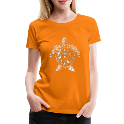 Meeresschildkröte - Monochrom - Frauen Premium T-Shirt - by Artful Alchemist