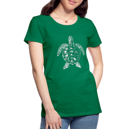 Meeresschildkröte - Monochrom - Frauen Premium T-Shirt - by Artful Alchemist