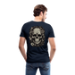 Boho Totenkopf mit Tattoos und Blumen - Männer Premium T-Shirt - Navy