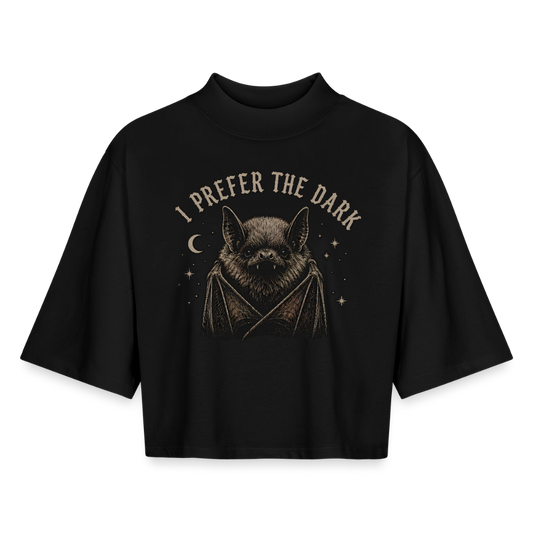 I Prefer The Dark - Boxy Frauen Recyceltes 1/2 Sleeved T-Shirt by Stanley/Stella - Schwarz