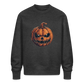 Gruseliger Horror Kürbis -Happy Halloween - Stanley/Stella Oversive Bio Pullover - nachhaltig - Dunkelgrau meliert