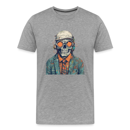 Cooles Skelett Portrait mit Sonnenbrille, Mütze - Männer Premium T-Shirt - by Artful Alchemist