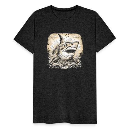 Cooler Retro Hai - Männer Premium T-Shirts - by Artful Alchemist