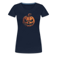 Gruseliger Horror Kürbis -Happy Halloween - Frauen Premium T-Shirt - Navy