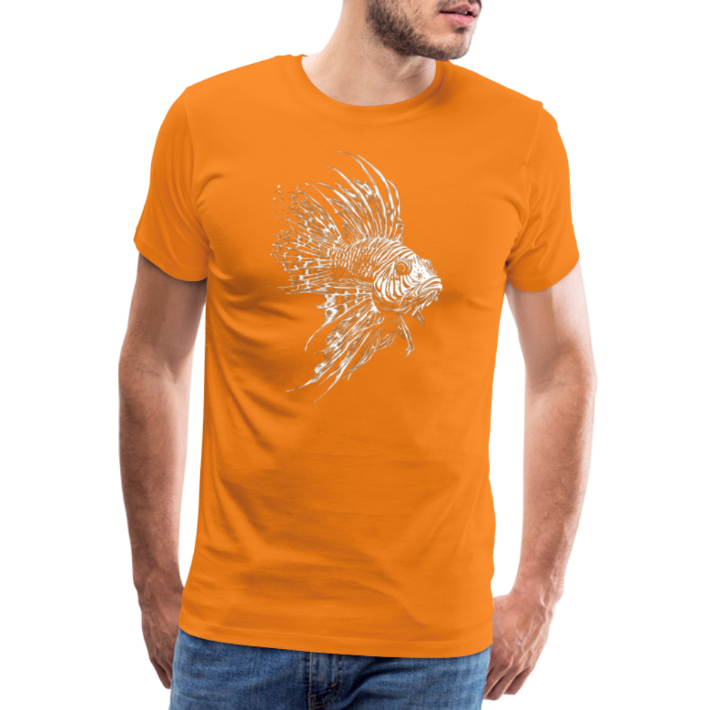 Rotfeuerfisch - Monochrom - Männer Premium T-Shirt - Orange