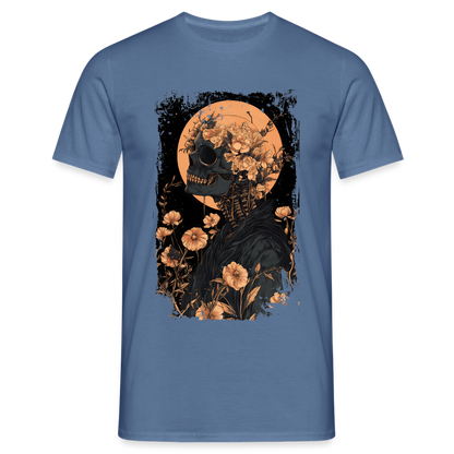 Boho Hippie Skelett im 60er, 70er Jahre Look - Männer T-Shirt - by Artful Alchemist