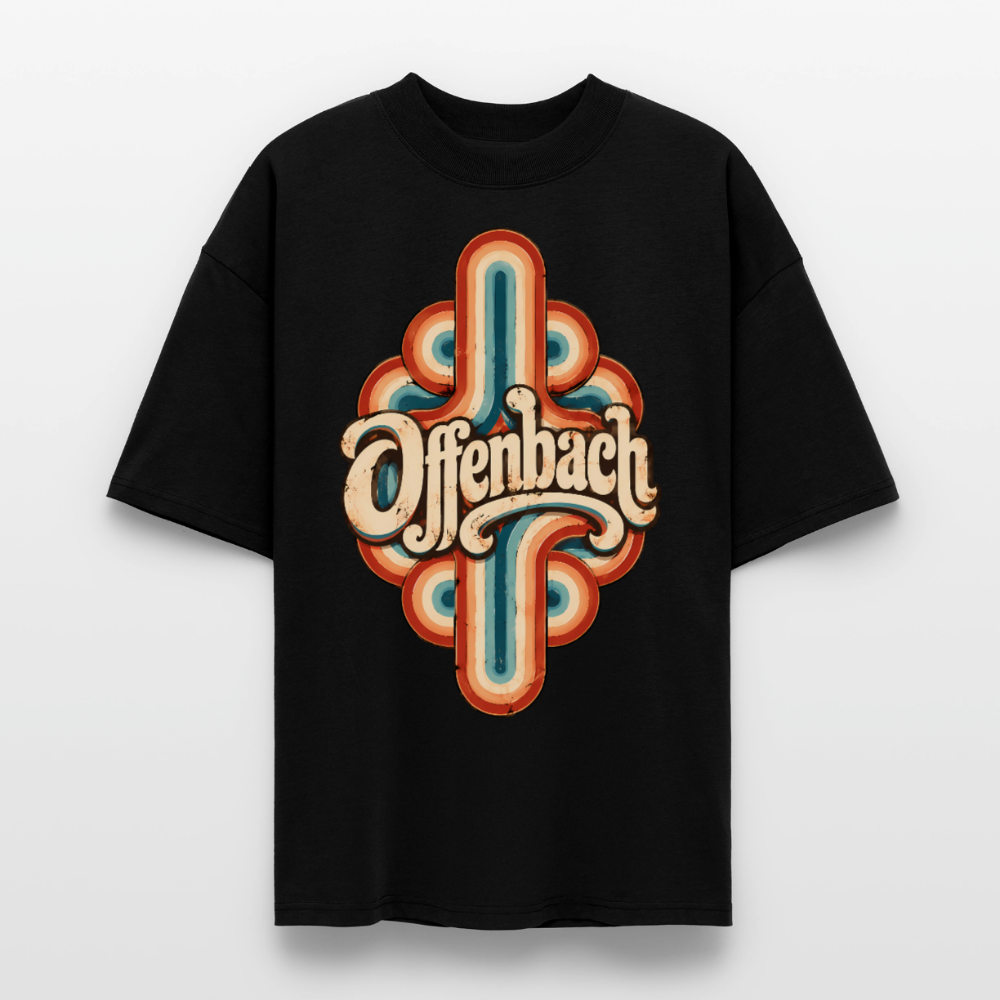 Offenbach Retro – Oversized Unisex Bio T-Shirt - Schwarz