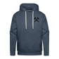 Berbau, Schlägel und Eisen, Bergkristall auf dem Rücken - Männer Premium Hoodie - Jeansblau