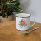 Lustiger Comic Oktopus mit Lollipop - Emaille-Tasse - Weiß