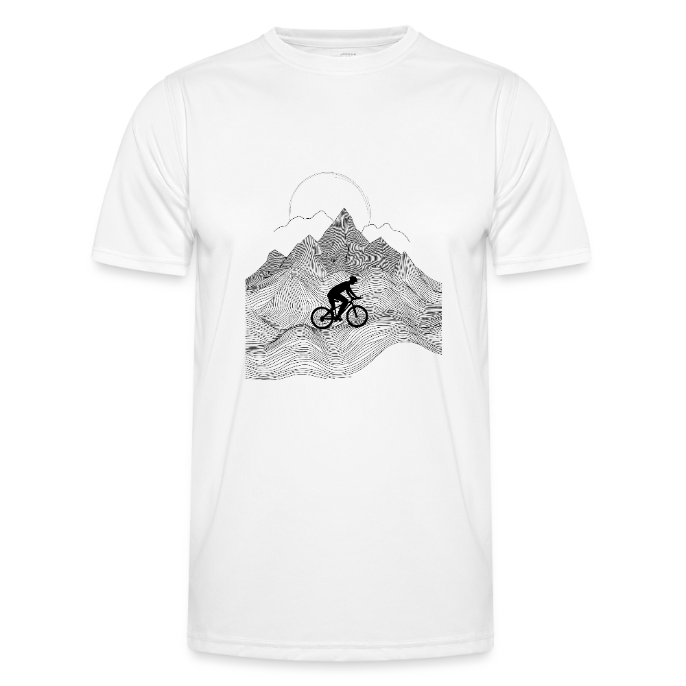 Radfahrer in den Bergen - Männer Funktions-T-Shirt - by Artful Alchemist