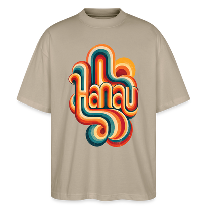 Hanau Retro – Oversized Unisex Bio T-Shirt - Steingrau
