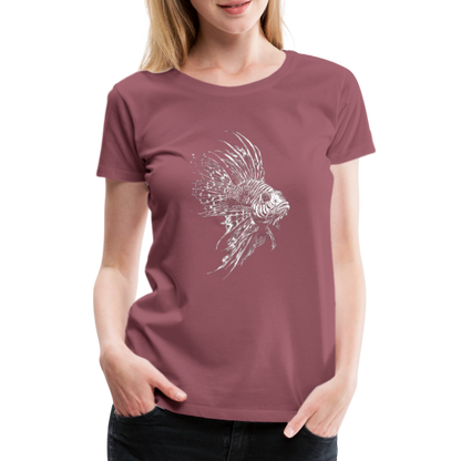Rotfeuerfisch - Monochrom - Frauen Premium T-Shirt - by Artful Alchemist