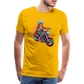 Coole alte Biker Oma - Motorrad Omi  - Männer T-Shirt - Sonnengelb