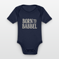 Born to Babbel – Hessisches Statement - Baby Bio-Kurzarm-Body - Dunkelnavy