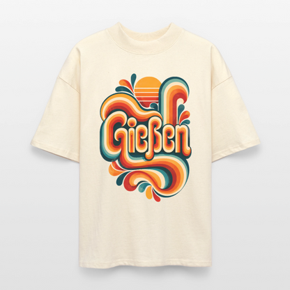 Gießen Retro – Oversized Unisex Bio T-Shirt - Natur