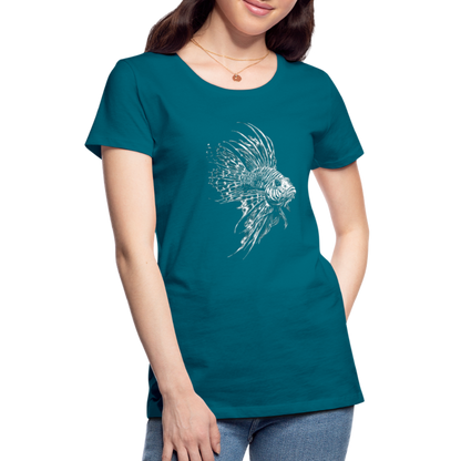 Rotfeuerfisch - Monochrom - Frauen Premium T-Shirt - by Artful Alchemist