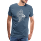 Rotfeuerfisch - Monochrom - Männer Premium T-Shirt - Blaugrau