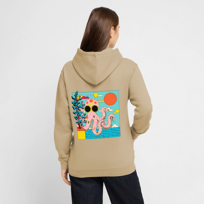 Summer Reef – Pink Octopus - Unisex Hoodie - by Artful Alchemist