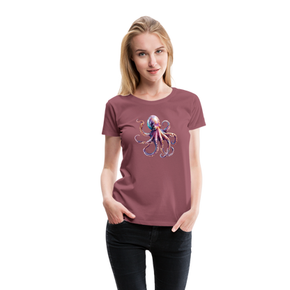 Cooles Wasserfarben Aquarell Oktopus Design - Frauen Premium T-Shirts - by Artful Alchemist