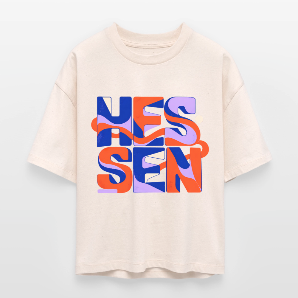 Hessen Color – Frauen Boxy Bio-T-Shirt Nova - Natur