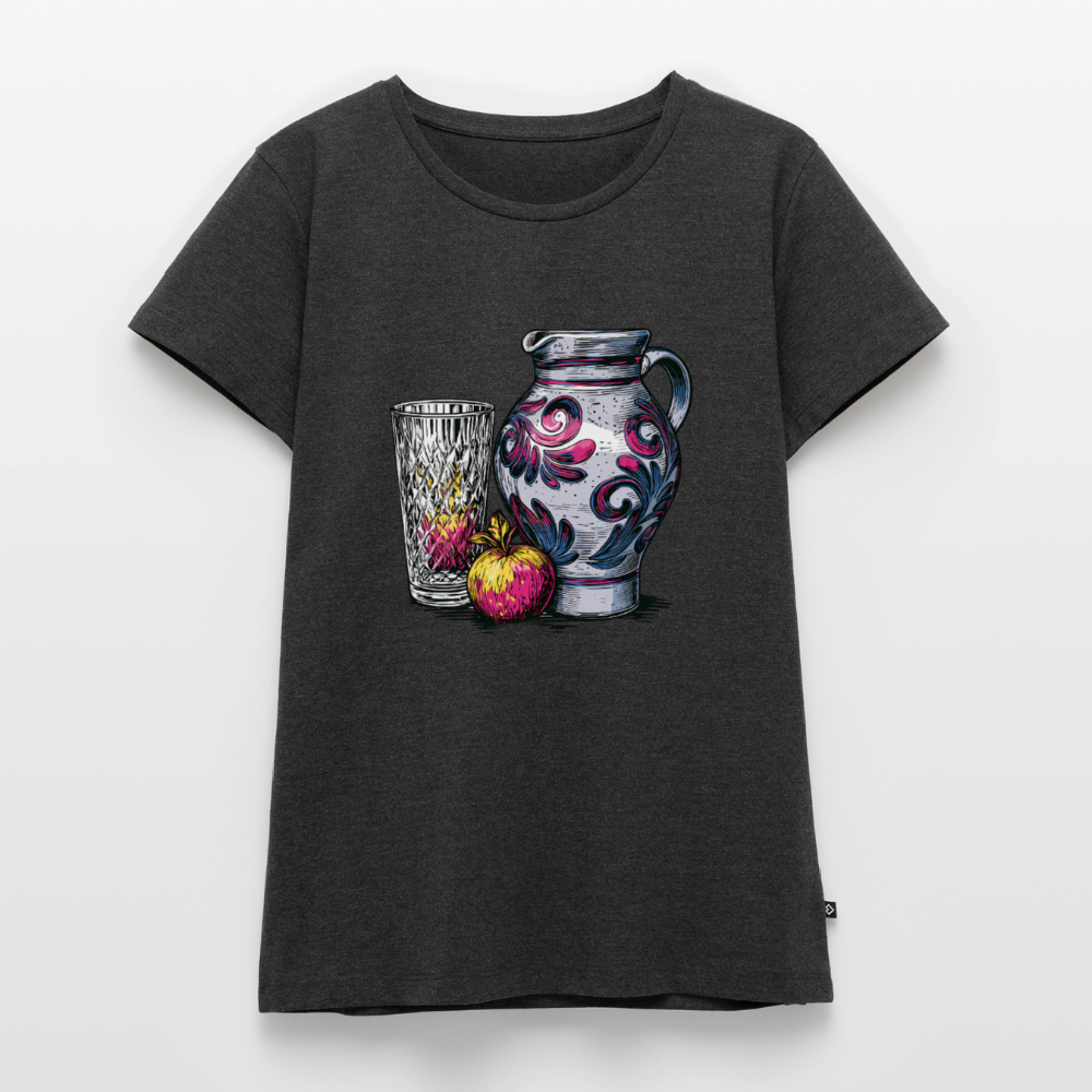 Pink Bembel & Äppelwoi - Frauen Premium T-Shirt - Anthrazit meliert