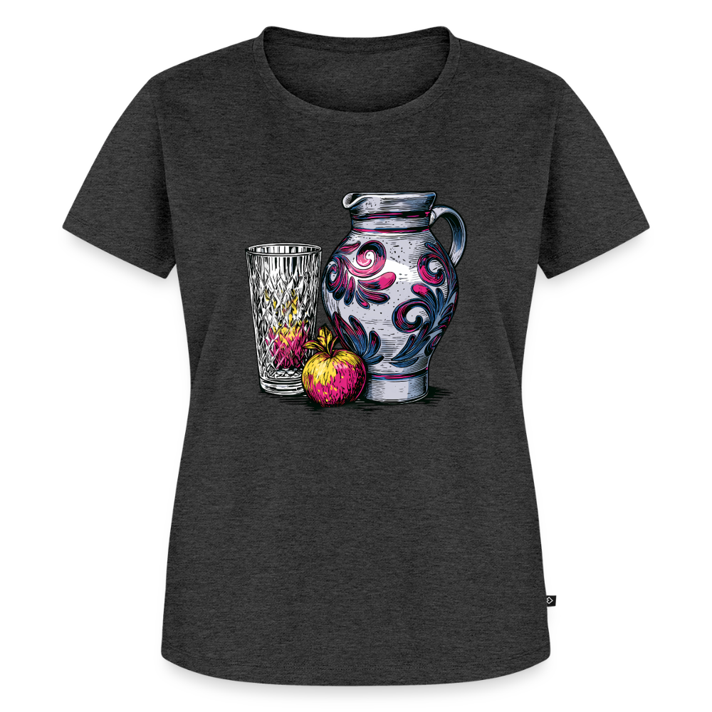 Pink Bembel & Äppelwoi - Frauen Premium T-Shirt - Anthrazit meliert