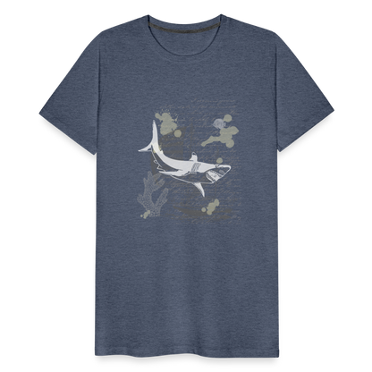 Vintage Steampunk Hai Motiv - Männer Premium T-Shirts - by Artful Alchemist
