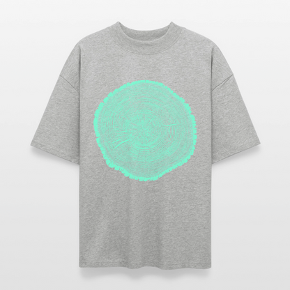 Tree Rings – Oversized Unisex Bio T-Shirt Blaster 2.0 - Grau meliert