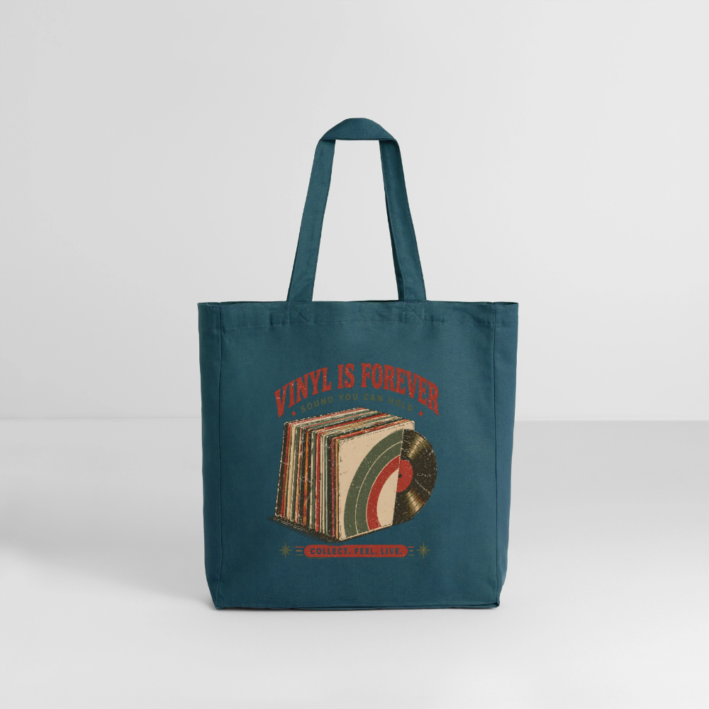 Vinyl Is Forever - Midweight recycelter Stoffbeutel von Stanley/Stella - Dunkles Petrol