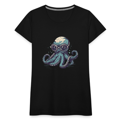 Nerdy Comic Oktopus mit Brille - Frauen Premium T-Shirts - by Artful Alchemist