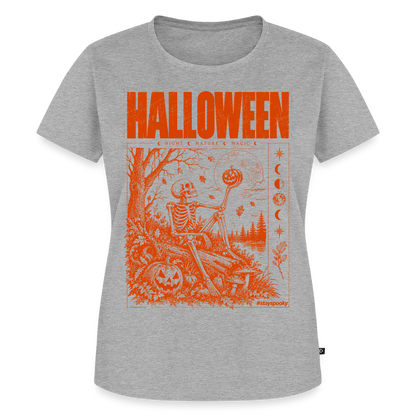 Pumpkin Moon – Frauen Premium T-Shirt - Grau meliert