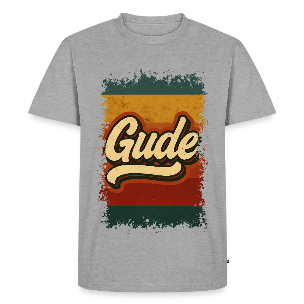GUDE Shirt - Männer Premium T-Shirt - Grau meliert