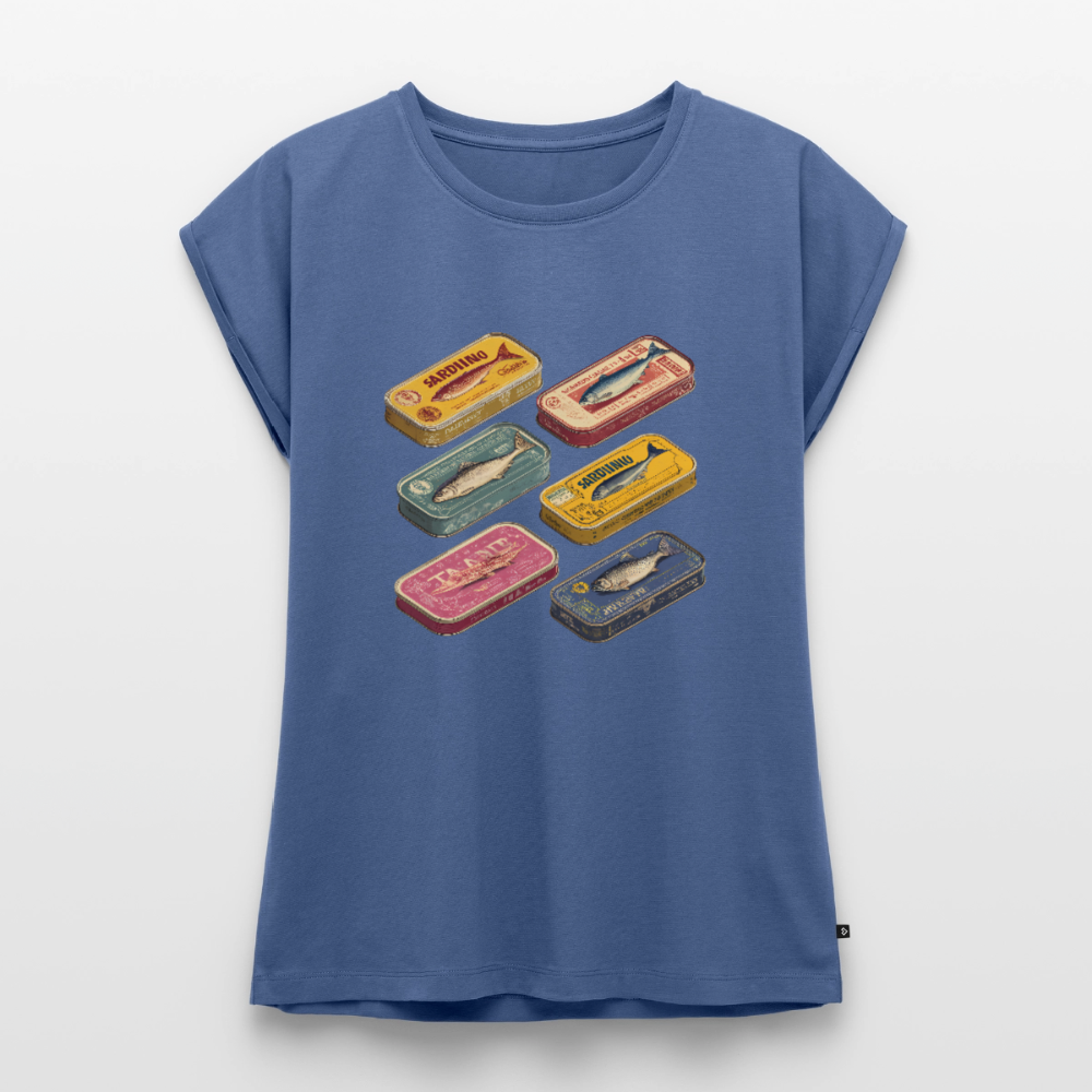 Vintage Sardine Collective - Frauen T-Shirt mit gerollten Ärmeln - by Artful Alchemist
