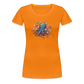 Lustiger Comic Oktopus mit Lollipops - Frauen Premium T-Shirts - Orange