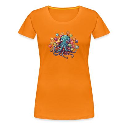 Lustiger Comic Oktopus mit Lollipops - Frauen Premium T-Shirts - by Artful Alchemist