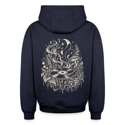 Moonlight Vinyl – Oversized Heavyweight Unisex Hoodie - Navy