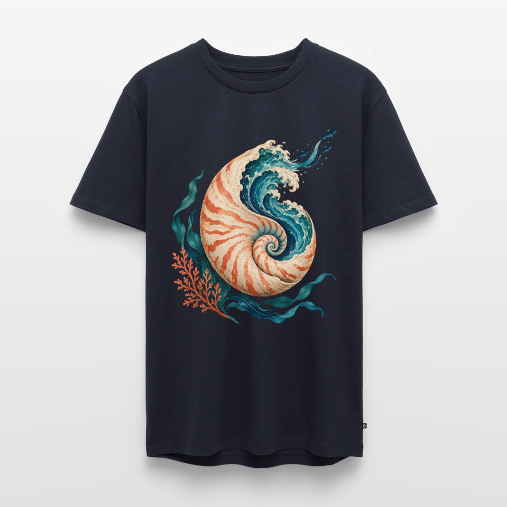 Nautilus Wave – Männer Premium T-Shirt - Navy