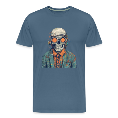 Cooles Skelett Portrait mit Sonnenbrille, Mütze - Männer Premium T-Shirt - by Artful Alchemist