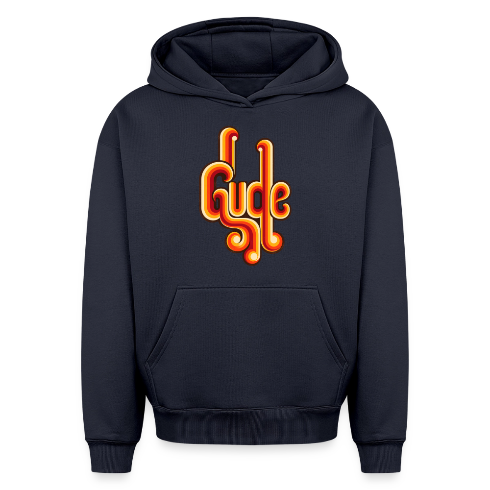 Gude Retro – Oversized Heavyweight Unisex Hoodie - Navy