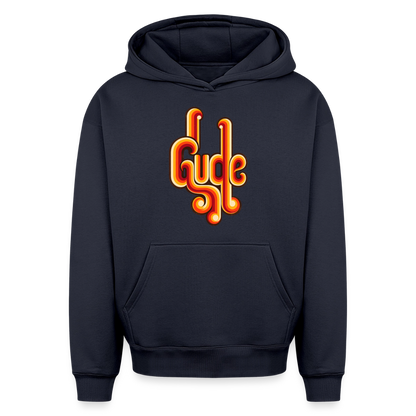 Gude Retro – Oversized Heavyweight Unisex Hoodie - Navy