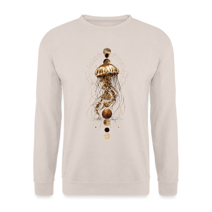 Mystische Qualle mit Mondphasen – Boho Ocean Design - Unisex Pullover - Sand
